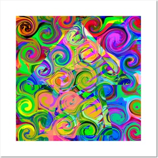 Abstract curly shape Posters and Art